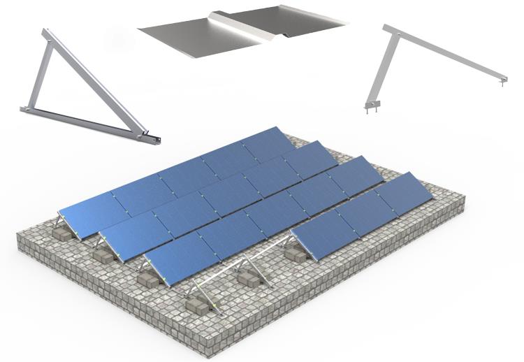 Components for Flat Roof Solar Panel Mount Bracket.jpg