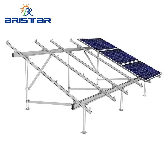 100kw Solar Panel Ground Screw Mounting Bracket For Solar Pv Ground Racking Systems